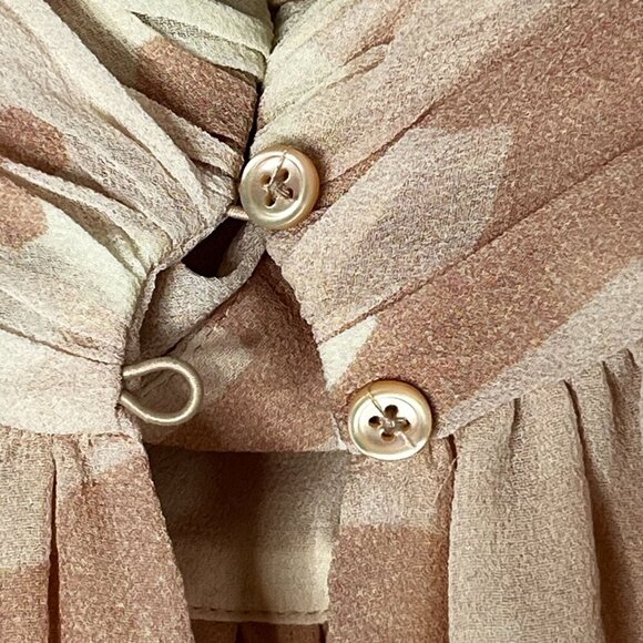 Joie Turtleneck‎ Camouflage Camo Sleeveless Blouse Silk Pink Size Medium - Picture 9 of 10